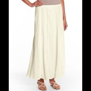 Garnet Hill NWOT Lace Inlay Maxi Skirt